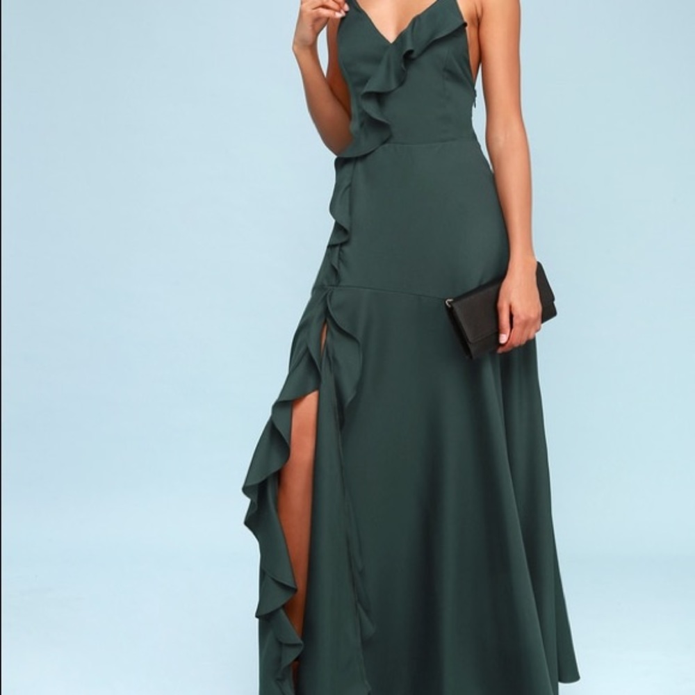 Lulus Selmah Ruffled Maxi Dress